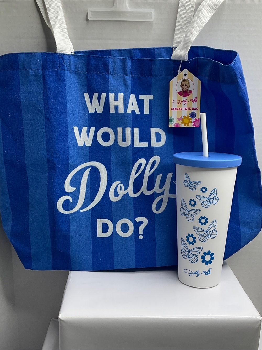 Dolly Parton 2pcs Cup and Canvas bag set “What Would Dolly Do?
